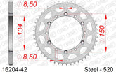 Corona AFAM 16204-42 in acciaio passo 520 KAWASAKI KLX 250 1993  -2019